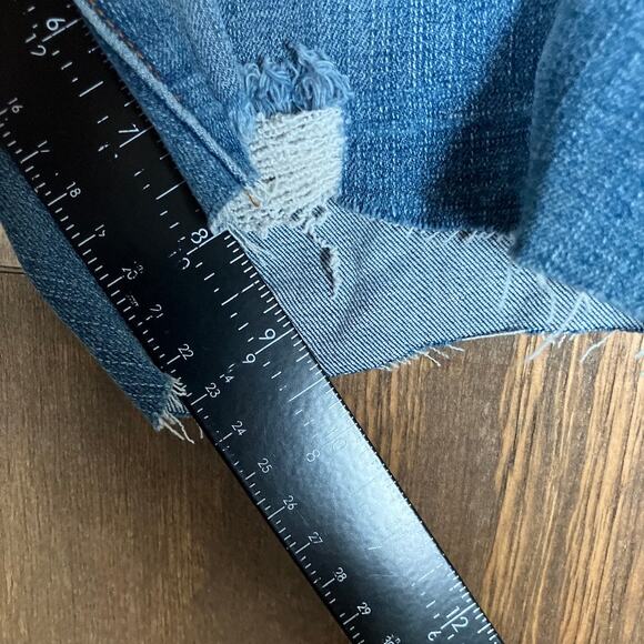 Aeropostale Womens Jeans Blue Denim Cut Offs High Rise Jegging Stretch 14 R - Picture 8 of 11